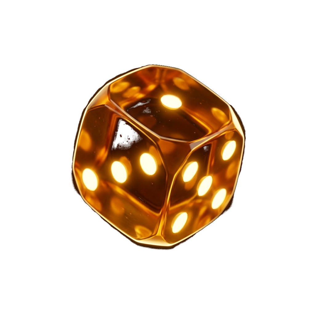 3D Gold Casino Dice