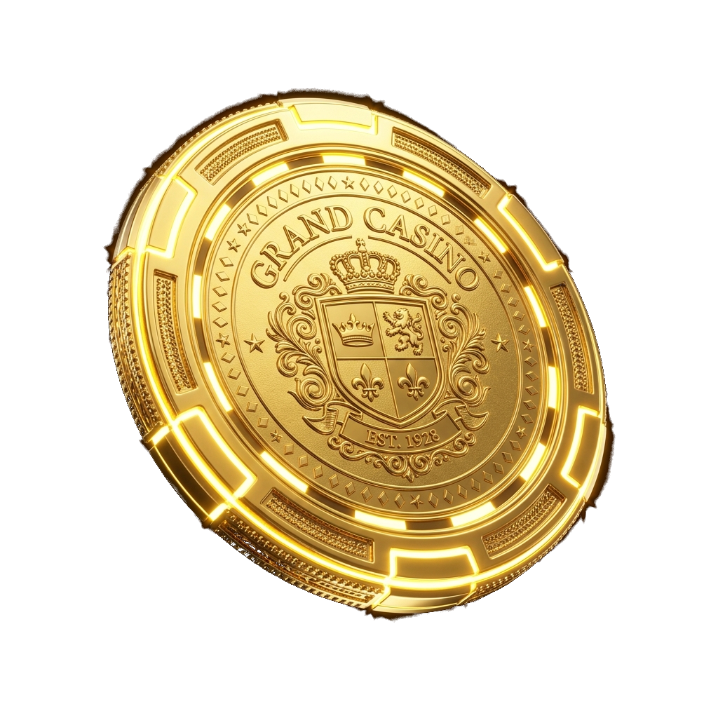 3D Gold Poker Chip